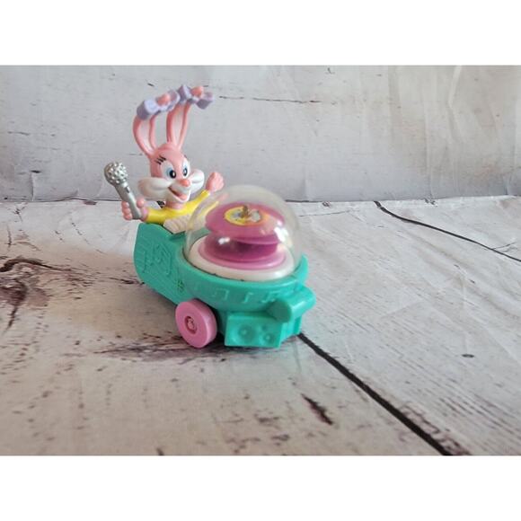 McDonald's Happy Meal Tiny Toons Babs Bunny Record Playing Car 1992 Loose - Picture 1 of 5